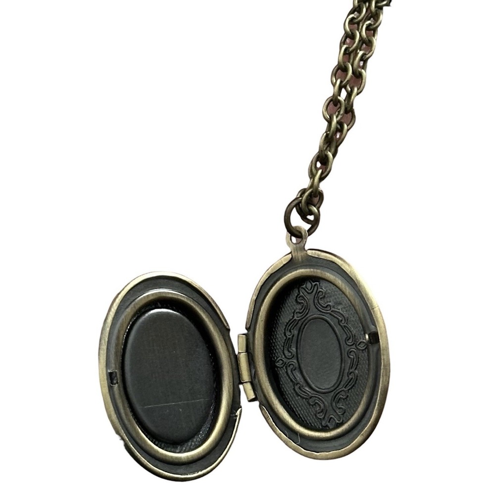 Vintage Style Bee Cameo Locket Necklace Photo Jewelry - Picture 3 of 5